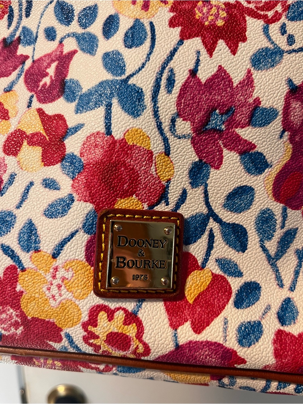 Dooney & Bourke Floral Crossbody Bag in Pink, Blue, Yellow and Cream - Picture 2 of 8